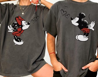 Custom Lover Mickey and Minnie Shirt, Disney Couple Disney Matching Shirt, Disney Lover Valentines Day