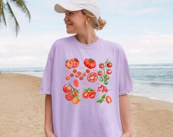 Comfort Colors Tomato Shirt: Cottagecore Vegan Garden Tee