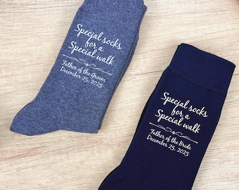 Personalized Socks, Father of the Bride Gift for Dad, Father of the Bride Socks, Special Socks for a Special Walk, Dad of the Bride Gift
