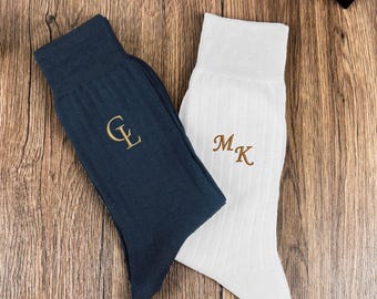 Groomsmen Socks Personalized, Embroidered Best Man Socks, Groomsmen Proposal Gifts, Wedding Groomsmen Gift, Wedding Socks, Monogrammed Socks