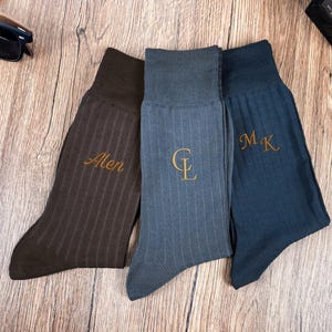 Personalized Groomsmen Socks, Embroidered Socks for Groomsmen, Wedding Groomsmen Gift, Groomsmen Proposal Gifts, Dress Socks, Socks for Men