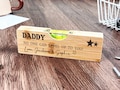 Engraved Bamboo Spirit Level, Bottle Opener, Unique Dad Gift