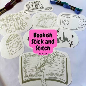 Bookish, Book Lover Stick en Stitch-borduurpatronen en -ontwerp