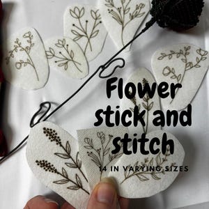 Flower Stick and Stitch Embroidery Design