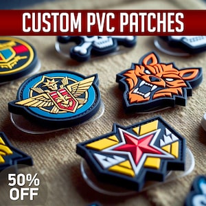 Custom PVC Patches : Personalized Logo, 2D/3D Soft Rubber, Jacket, Hat, Backpack, Uniform