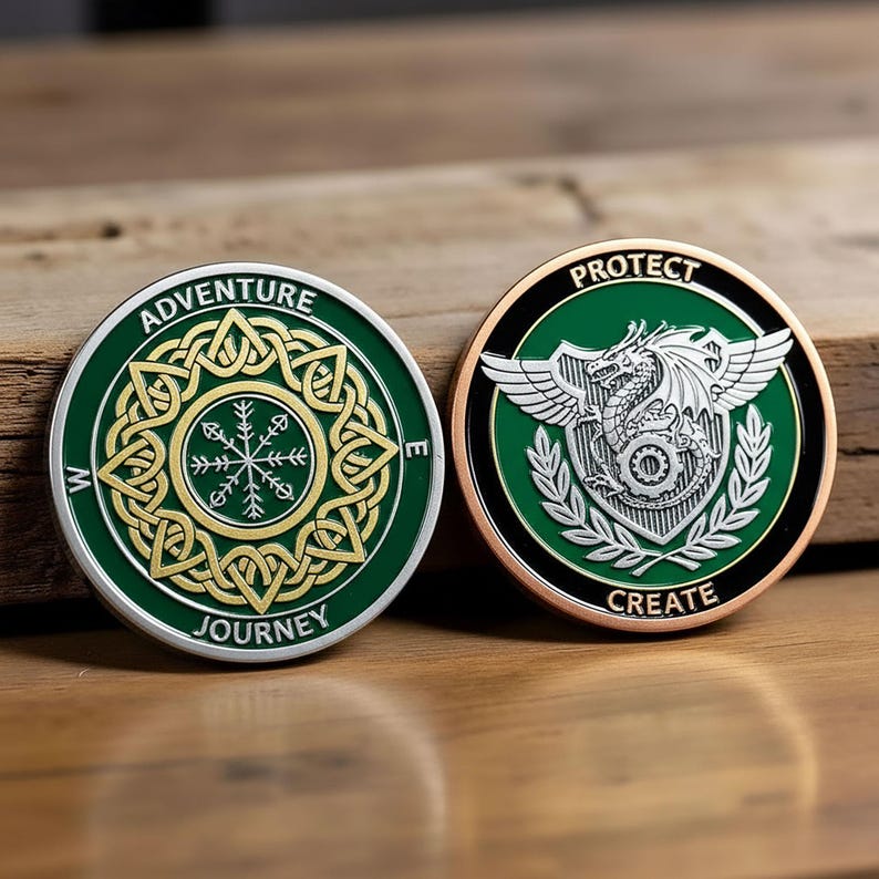 Custom Completion Coin Custom Challenge Coins: Personalized Metal Logo, Laser Engraved ...