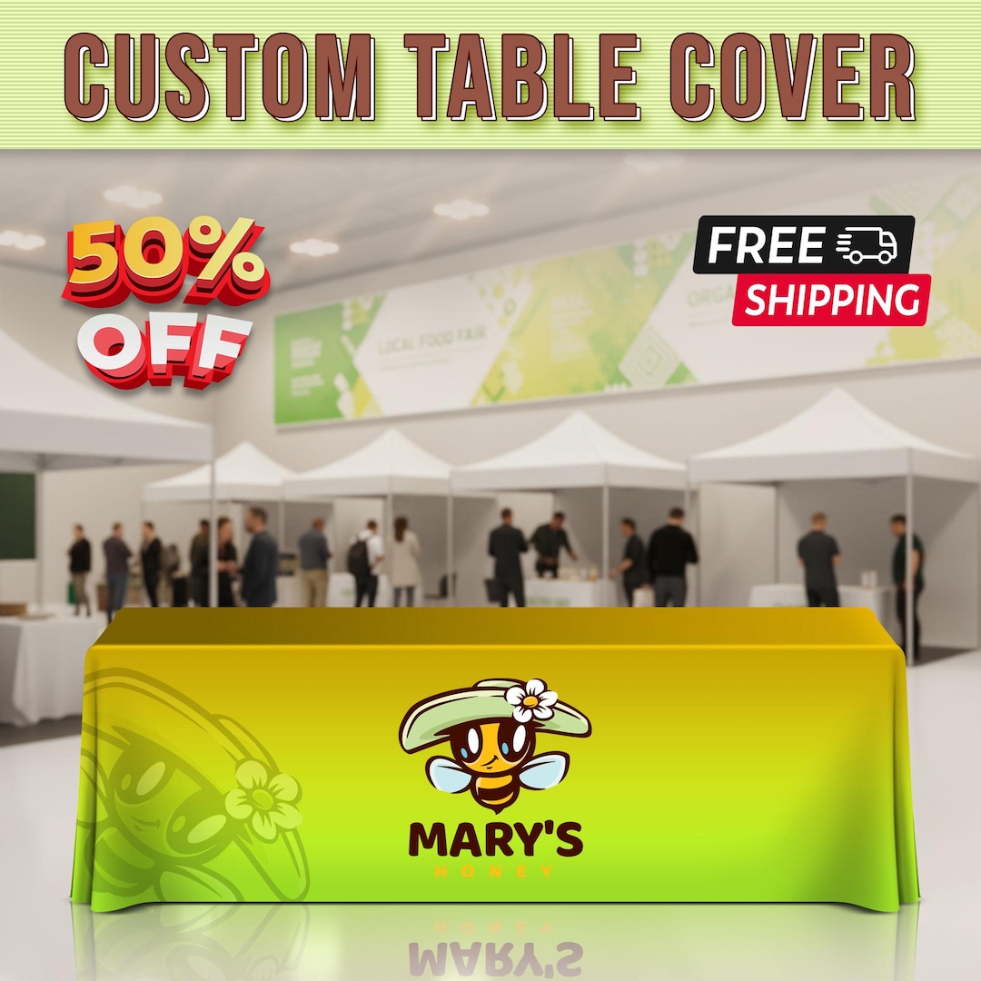 Custom Printed Table Covers | Personalized Stretch & Fitted Tablecloths ...