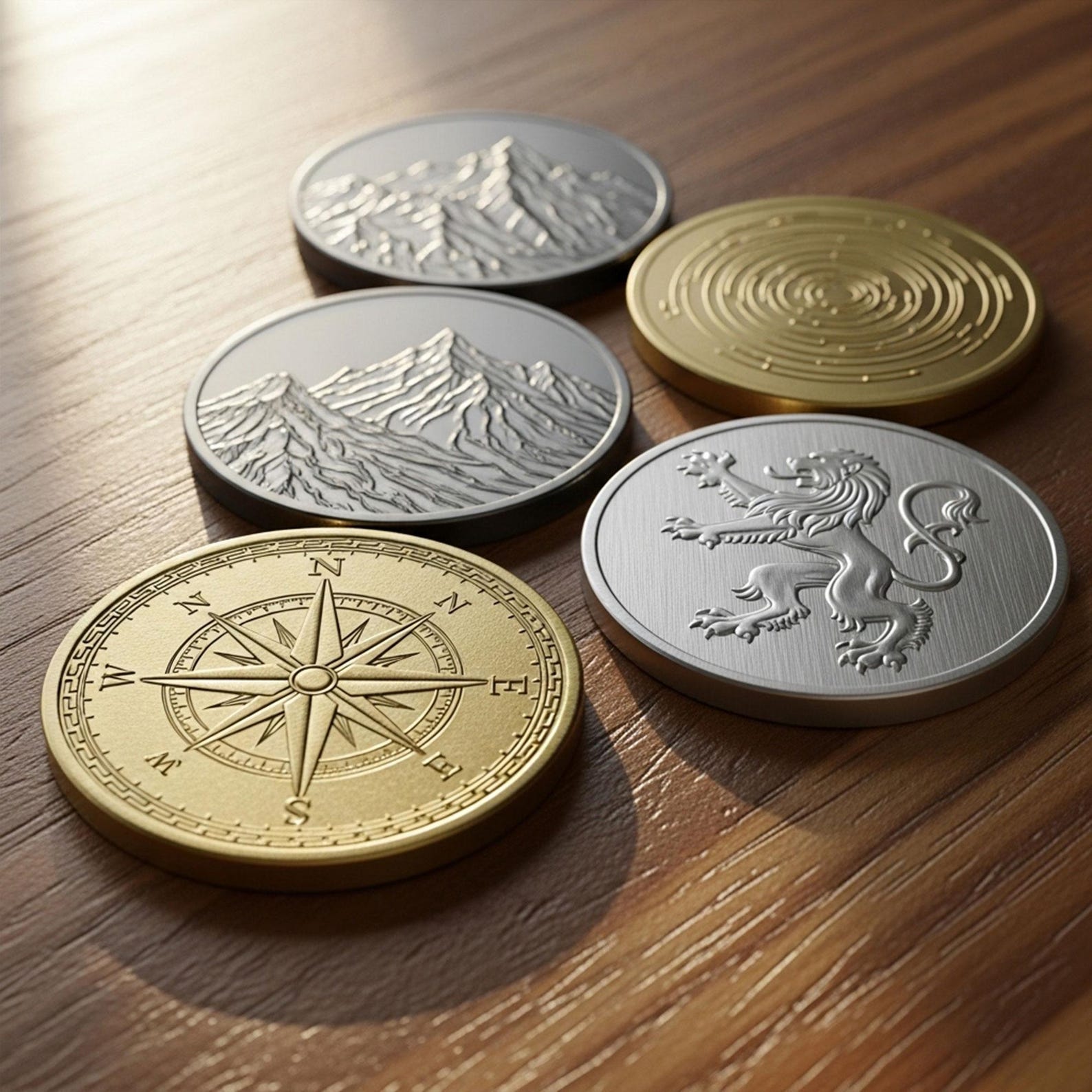 Custom Metal Coins: Logo Medallions, 1 Inch Challenge Tokens, Collector ...