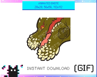 MHW イビルジョー スピン ピクル アニメーション エモート (Twitch Discord Youtube 用) | MH Wilds | デジタル ストリーミング アセット | 面白いピクル GIF