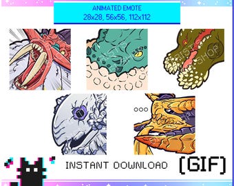 MHWilds アニメーションエモートパック 5個入り (Twitch Discord Youtube 用) | モンスターハンター ワイルド | デジタルストリーミングアセット | 面白いGIF