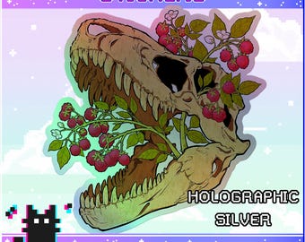Berries & Bones - T-Rex Holographic Sticker