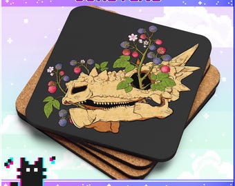 ベリーズ＆ボーンズ ドラコレックス コルク裏地付きコースター