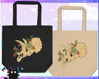Berries & Bones Triceratops Eco Tote Bag