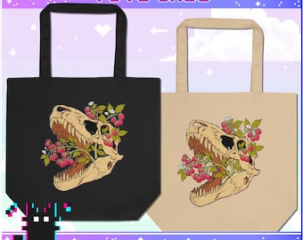 Berries & Bones T-Rex Eco Tote Bag