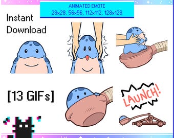 Twitch Discord Youtube用 GW2 Quaggan アニメーションエモート 13選 | デジタルストリーミングアセット | 面白いGIF