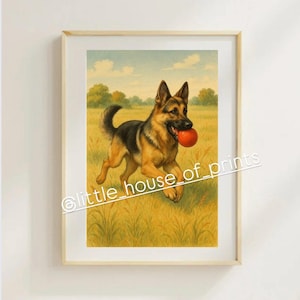 German Shepherd A4 print