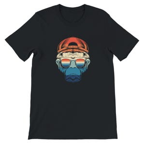 Cool Monkey T-Shirt | Retro Hipster Ape Shirt | Funky Animal Graphic Tee