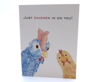 Hand Illustrated Chicken Thinking of You Friendship Card | Sustainable Greeting Cards