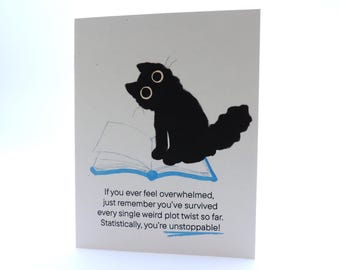 Cat Friendship Thinking of You Support Card | Recycled Paper Cards