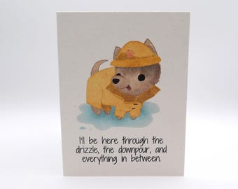 Yorkie Thinking of You Card | Friendship Blank Support Card