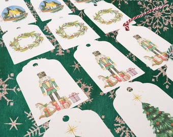 Nutcracker Christmas Gift Tags | Set of Assorted Holiday Present Tags