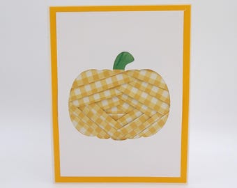 Handmade Origami Paper Pumpkin Thanksgiving Card | Happy Fall Card