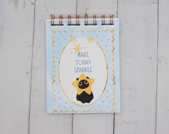 Cat Make Today Sparkle Lined Notebook