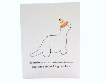 Funny Dinosaur You've Got This Card | Handmade Sustainable Cards