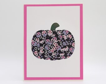 Origami Paper Pumpkin Happy Halloween Card | Handmade Autumn Fall Card