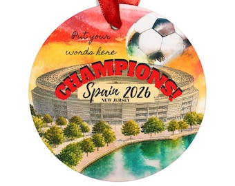 Spain 2026 Soccer Stadium Acrylic Ornament | Round Hanging Decoration