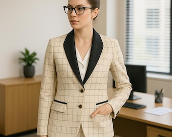 Women's Tailored Pantsuit Sewing Pattern | Elegant Office Wear (PDF Pattern)