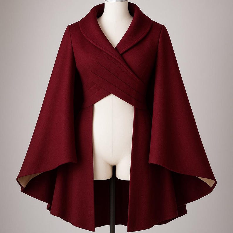 Medieval Ruana Cloak Pattern Digital Sewing Pattern - Elegant Medieval Renaissance Cape, Crossed Cut ...