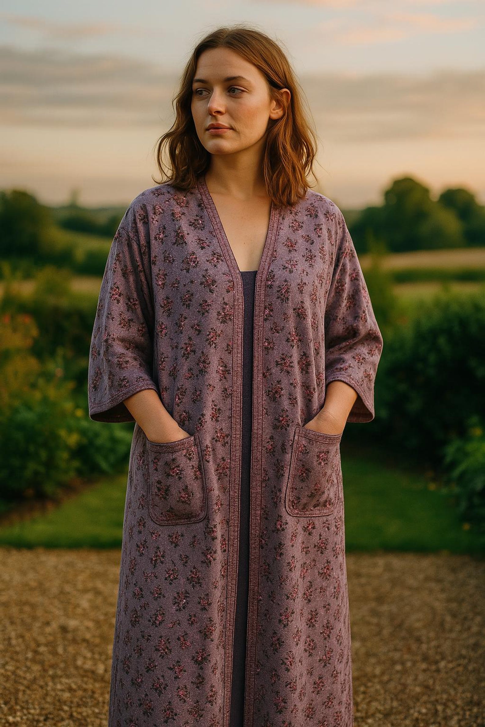 Knitted Robe Pattern Beginner-friendly Robe Sewing Pattern | Long Open-front Kimono (PDF ...