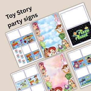 Toy Story Party food table signs, Kids party decoration, printable food label tags, Toy Story theme party decor