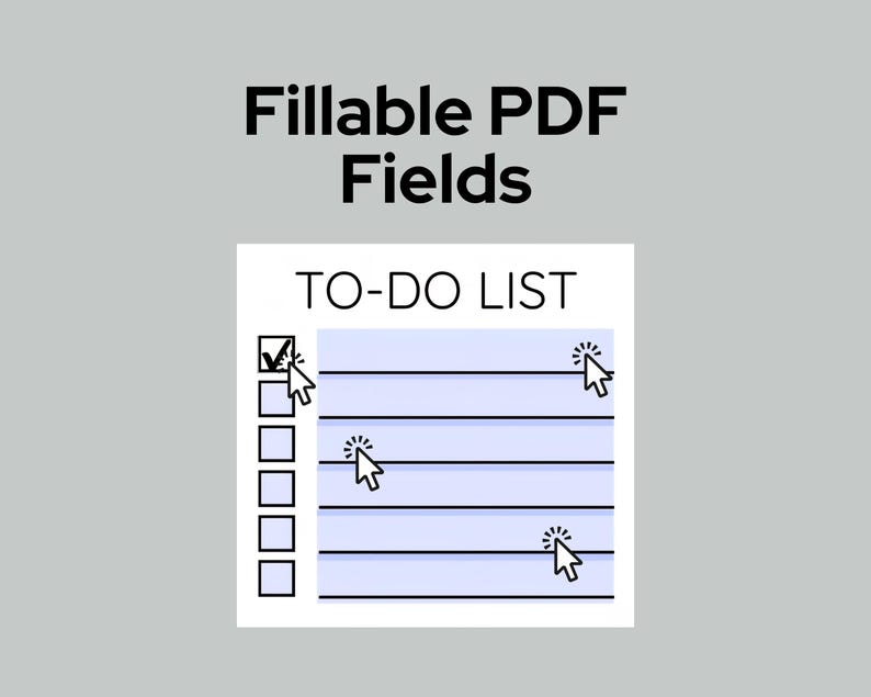 ADHD Planner Pages | Minimalist Undated Daily & Weekly Templates | US ...