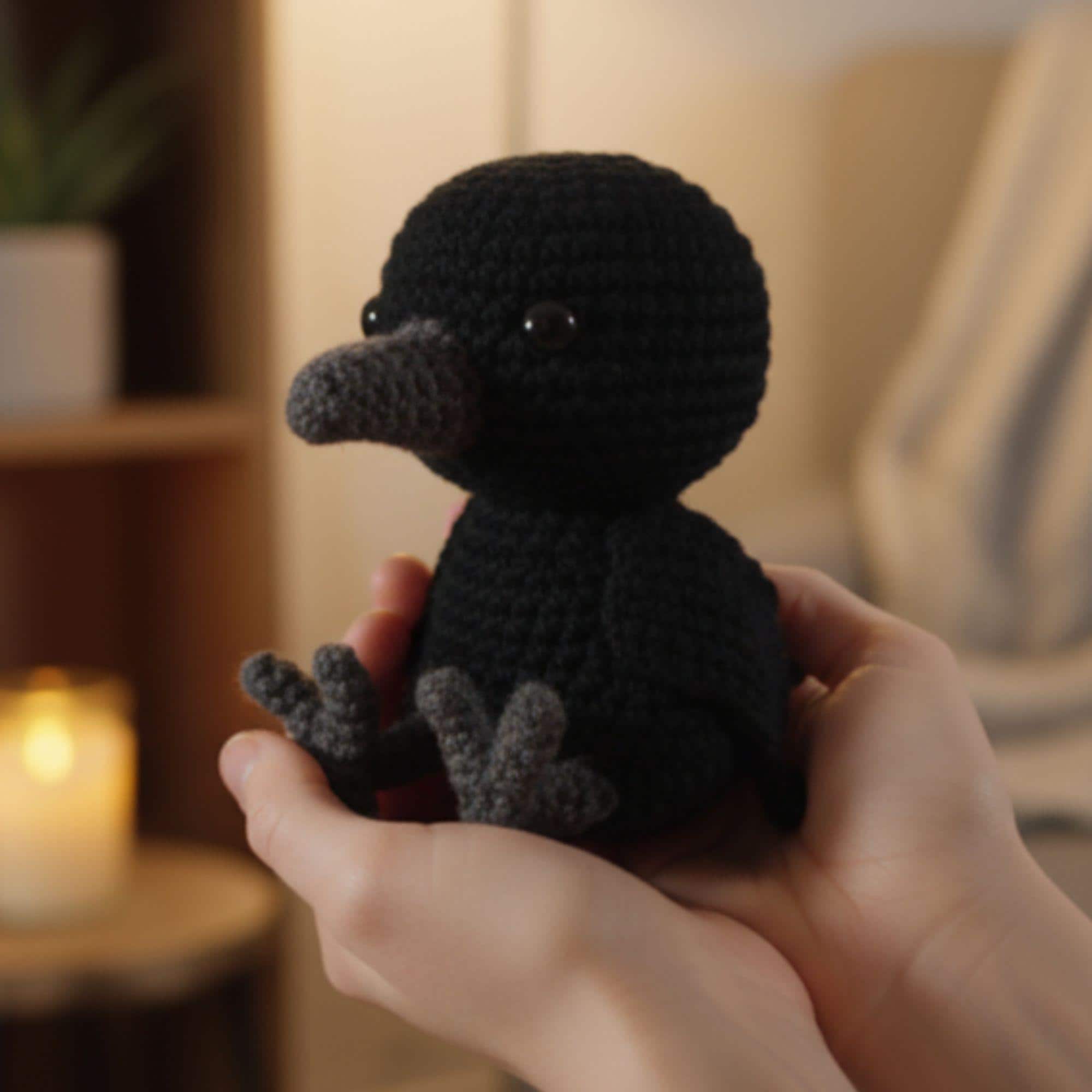 Peluche Corbeau Noir De 22 Cm – Steve Et Maggie – Jouet Doux Et Portable – Cadeau Fan, Oreiller Ou Déco – Matériau écologique, Durable Et Douillet