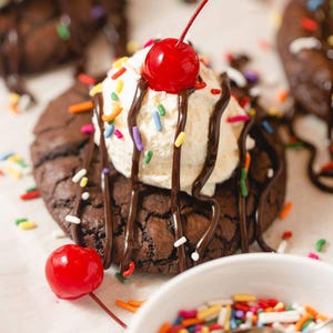 Brownie Sundae Cookie Recipe, Chocolate Fudge Cookie Recipe, Easy Dessert Recipe, Digital Download, Chocolate Dessert