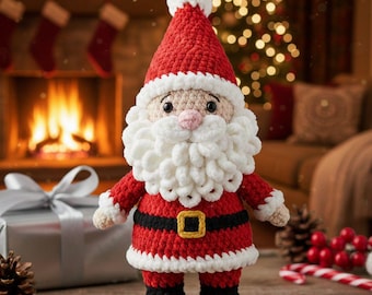 Santa Amigurumi Crochet Pattern : Easy Holiday Crochet Tutorial (PDF Download)
