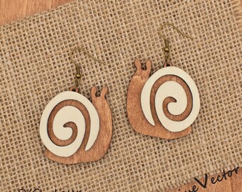 Snail Layered Earring Laser Cut File, Fall SVG Digital Download