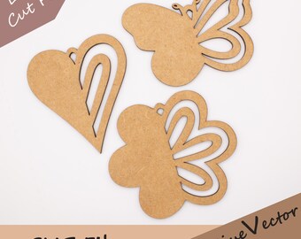 Frühlingsgeschenkanhänger, lasergeschnittene SVG-Datei, Schmetterling, digitaler Download