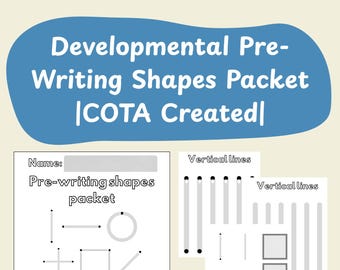 Pre-Writing Packet | Fine Motor Skills | Handwriting Development | Occupational Therapy