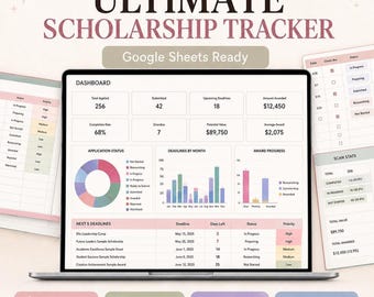 Hoja de cálculo definitiva para el seguimiento de becas, organizador de solicitudes en Google Sheets