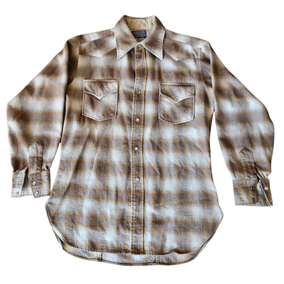 トップス 60s Pendleton wool board shirt 1960s Pendleton Wool Board Shirt - Size MED - Etsy