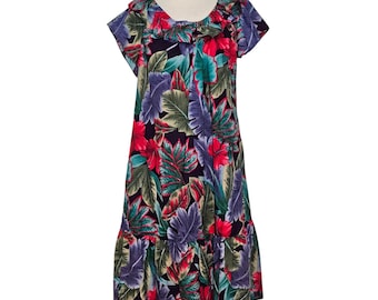 1990s Hilo Hattie Hawaiian Dress