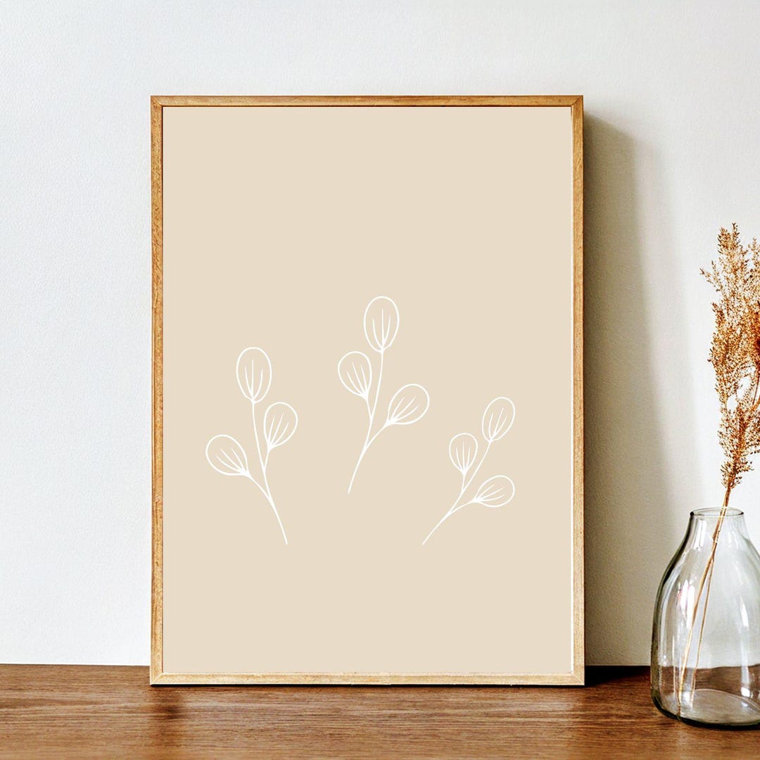 Minimalist Botanical Line Art – Printable Neutral Wall Decor – Boho ...