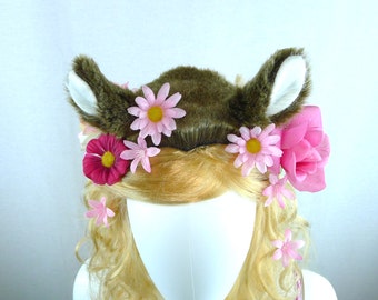 White-tailed Deer Costume - Doe Headpiece and Tail