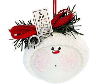 Eye Doctor Christmas Ornaments Eye Chart New Glasses Townsend Custom Gifts SAMPLE  W207 CA61