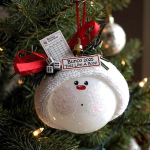 Bunco Bunko Regalo Regalo de Navidad Adornos Dados Tarjeta de puntuación Campana W31/CA7 428/1160 I