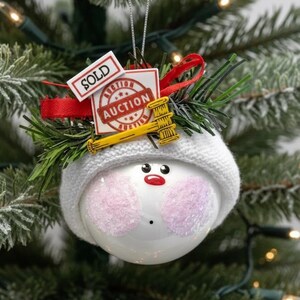 Auctioneer Christmas Gift Ornaments Gavel Sold Sign Townsend Custom Gifts  SAMPLE W141/CA139