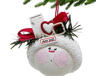 Nurse Practitioner Gift Christmas Ornament Prescription Pad Stethoscope Heart Personalize by Townsend Custom Gifts  W170/172/CA77 1321